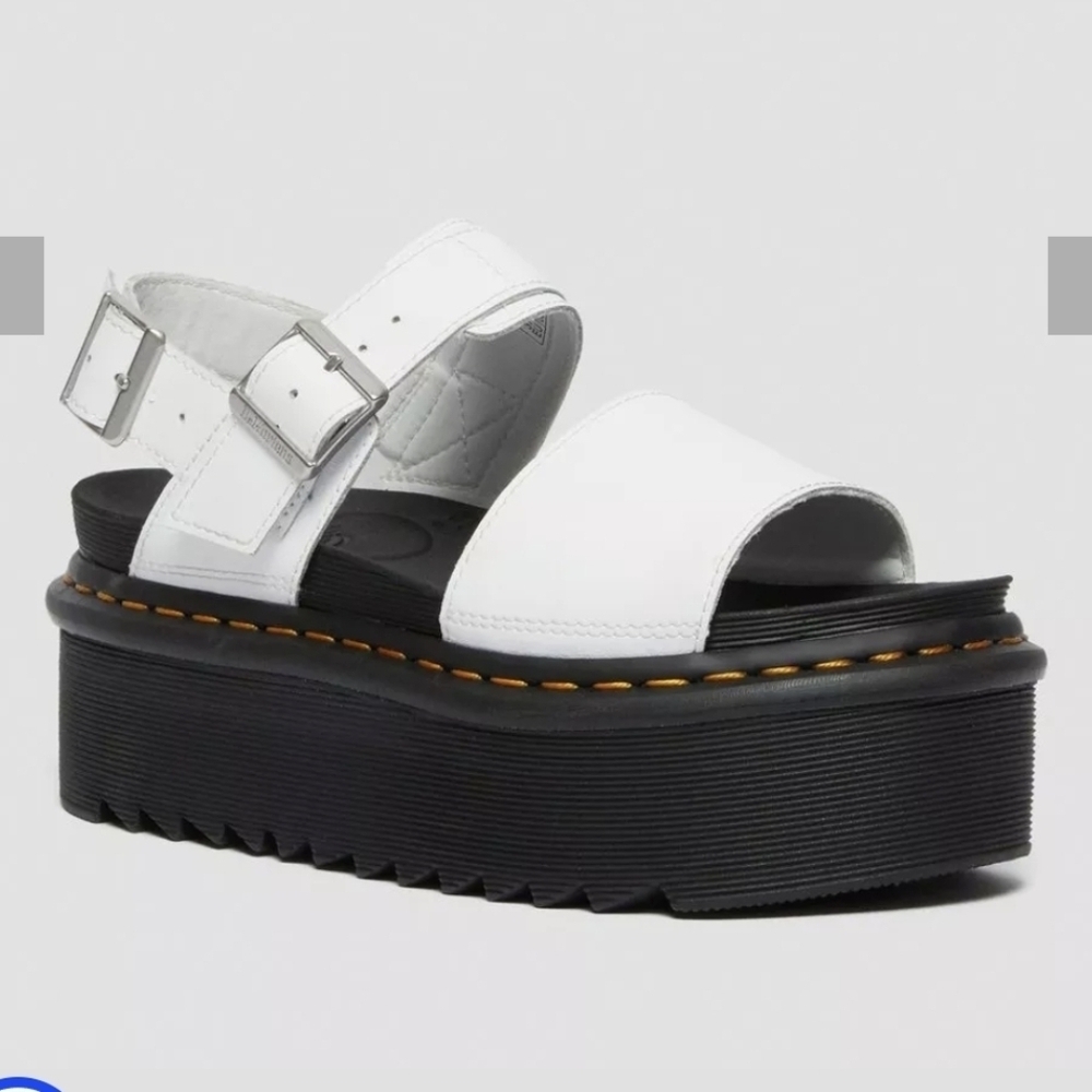 Dr. Martens Voss Quad Women's Leather Strap Platform Sandals Size 11